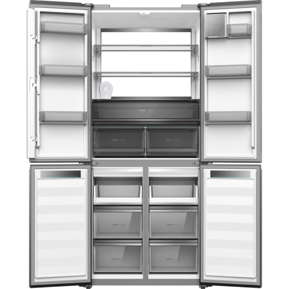 מקרר 4 דלתות מקפיא תחתון 502 ליטר נטו Electra EL5070N קו אפס עם ארונות מטבח - גימור נירוסטה אחריות ע"י - יבואן הרשמי