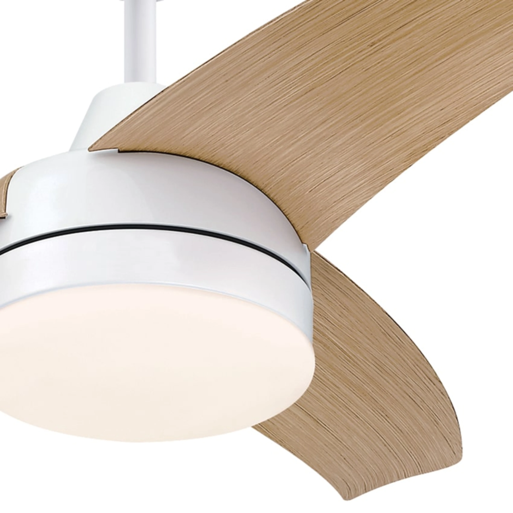 מאוורר תקרה כנפיים מתהפכות Westinghouse Talia 28W "52 - צבע לבן/ אלון שנתיים אחריות ע"י - יבואן הרשמי