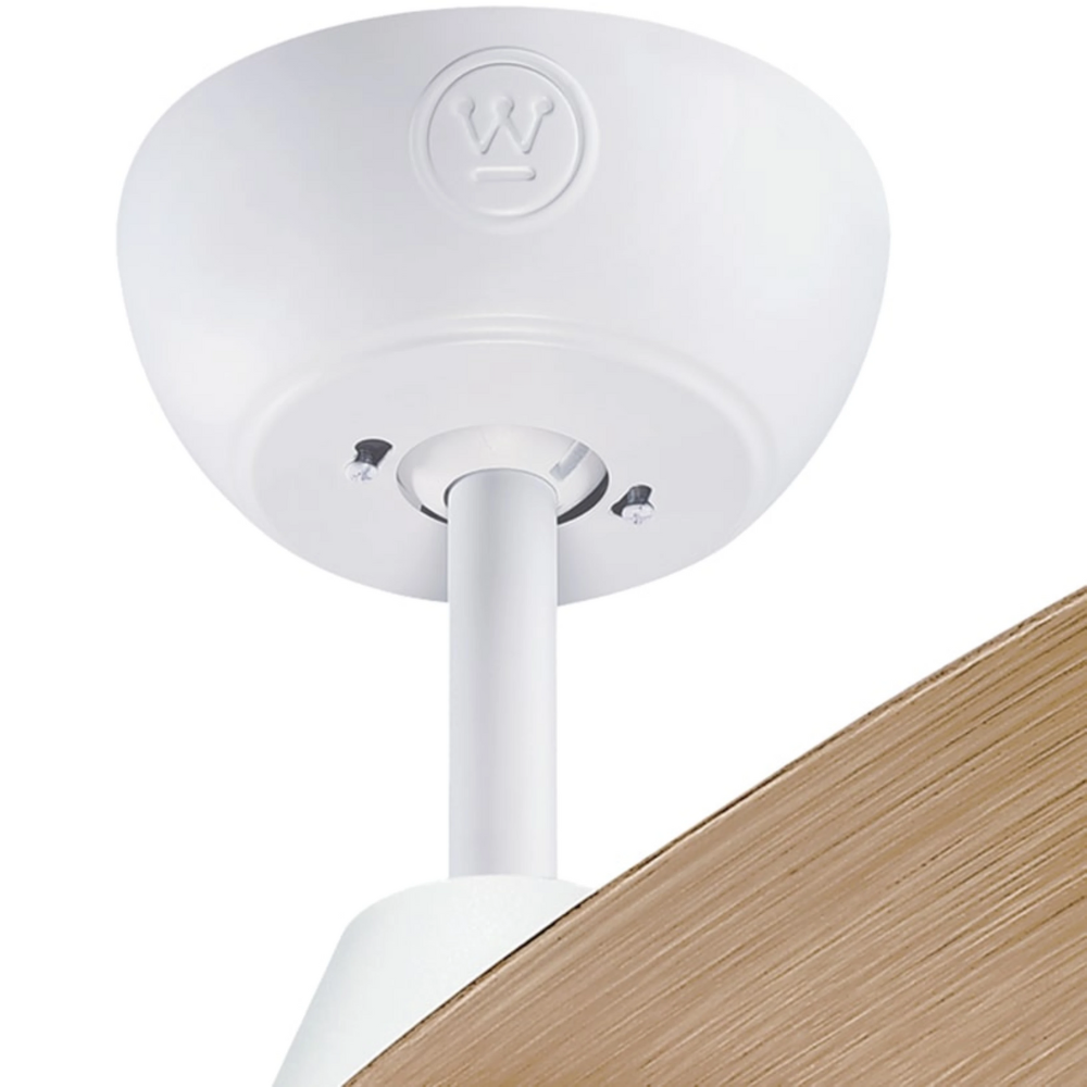 מאוורר תקרה Westinghouse Longwood 28W "42 - צבע לבן בשילוב אלון שנתיים אחריות ע"י - יבואן הרשמי