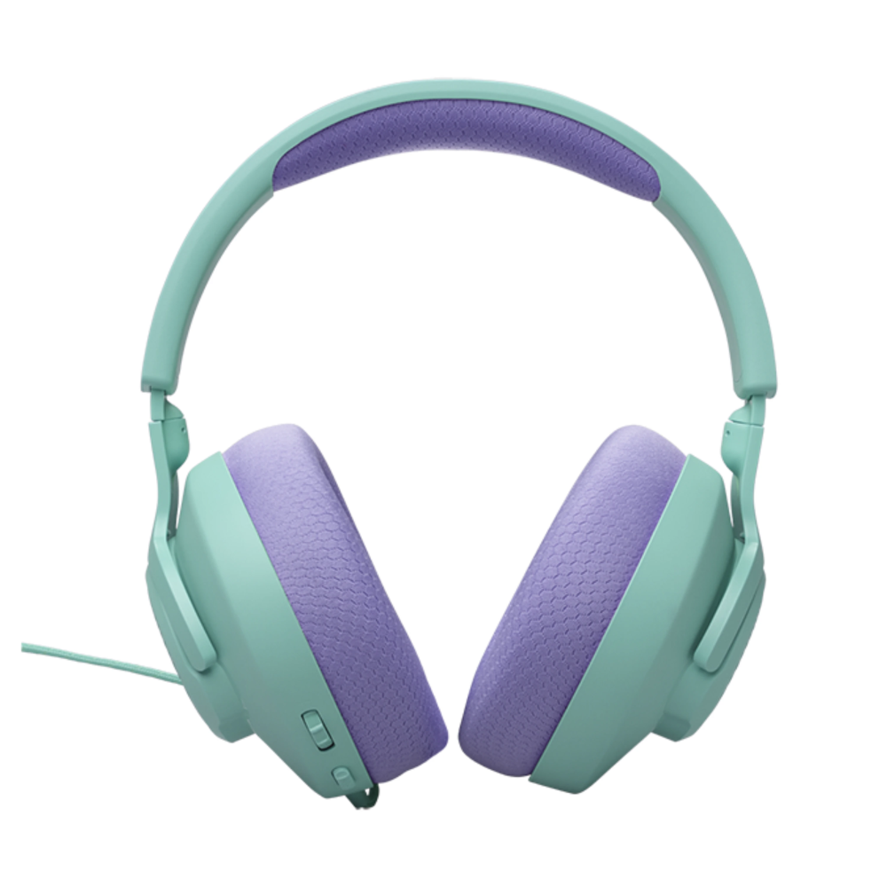 אוזניות גיימינג חוטיות JBL QUANTUM 100M2 - צבע ירוק /כחול אחריות ע"י - יבואן הרשמי