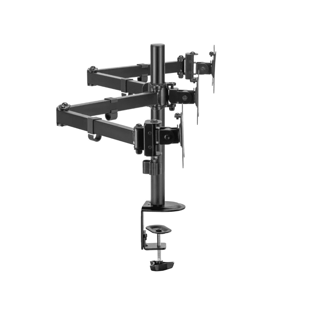 זרוע שולחנית דו מפרקית ל3 מסכי מחשב עד “27 Audio Line LDT66-C034 - יבואן רשמי