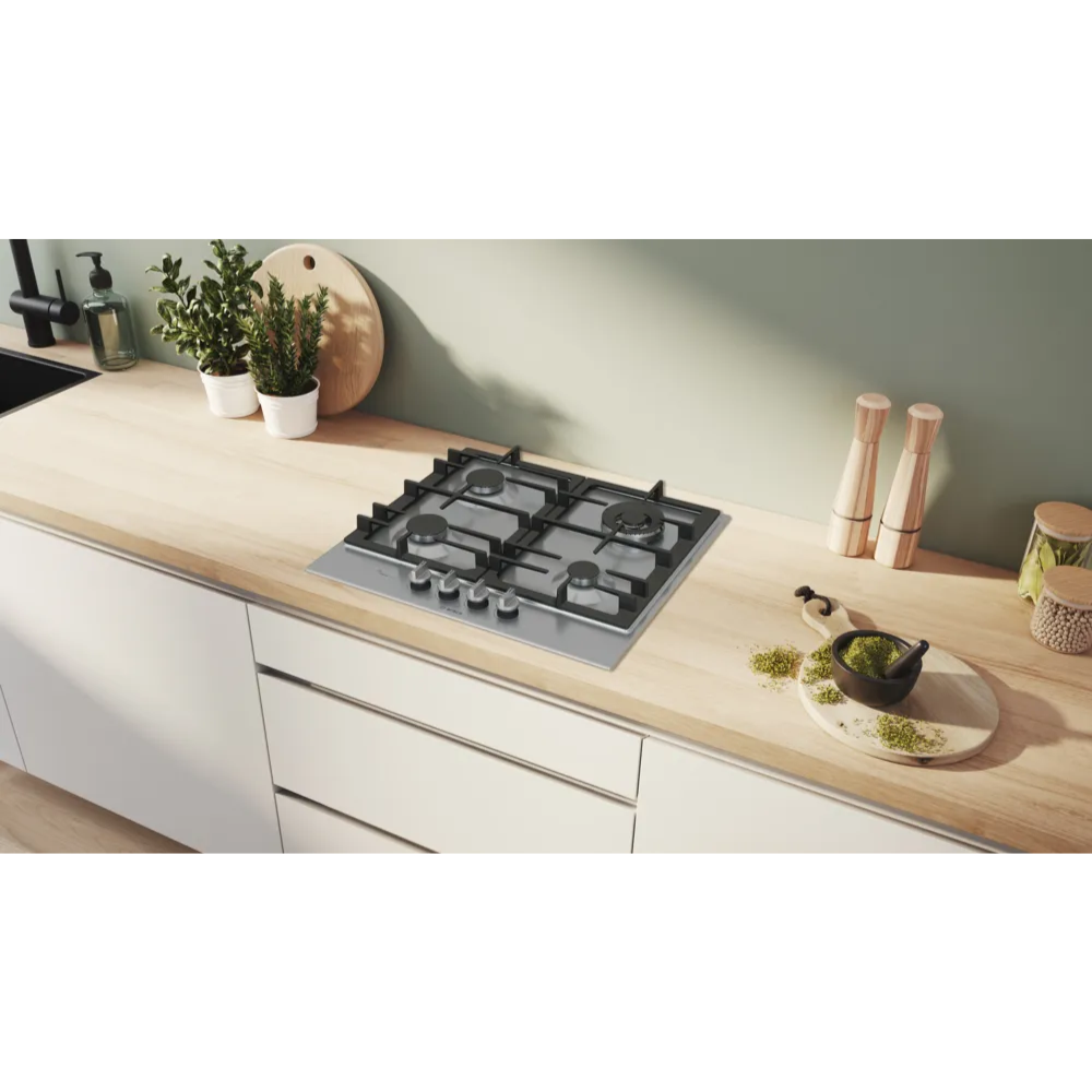 כיריים גז Bosch דגם PCH6A5I90Y נירוסטה בוש - יבואן רשמי