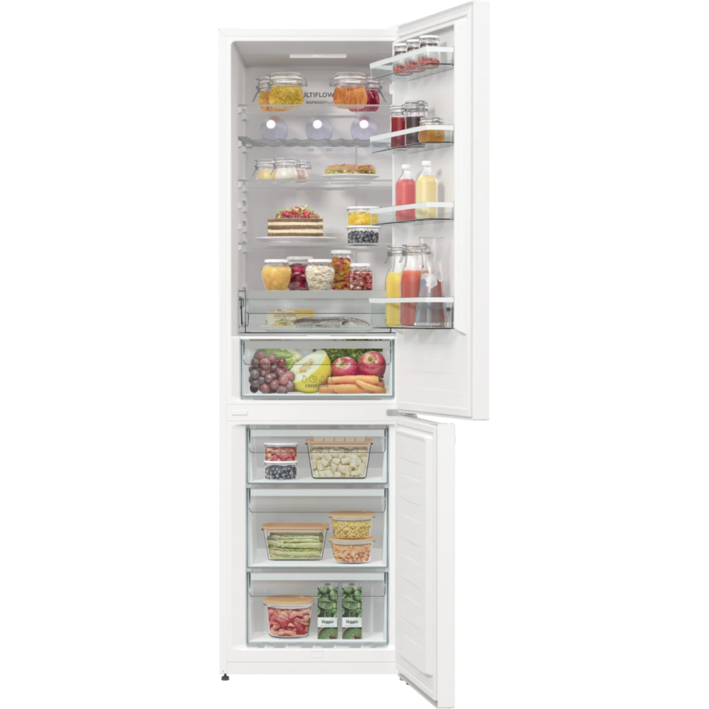 מקרר מקפיא תחתון 331 ליטר נטו gorenje NRK6202AW4 - גימור לבן - יבואן רשמי