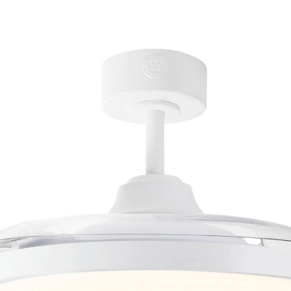 מאוורר תקרה כנפיים מתקפלות עם שלט ולד מובנה Westinghouse Laguna 40W "42 - צבע לבן שנתיים אחריות ע"י - יבואן הרשמי