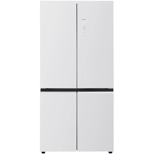 מקרר 4 דלתות מקפיא תחתון 600 ליטר נטו Electra EL6700GW - גימור זכוכית לבנה