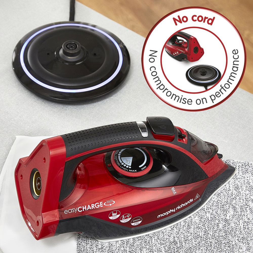 מגהץ אדים אלחוטי מבית מורפי ריצ'ארדס easy CHARGE 360 Morphy Richards 303250 - יבואן רשמי