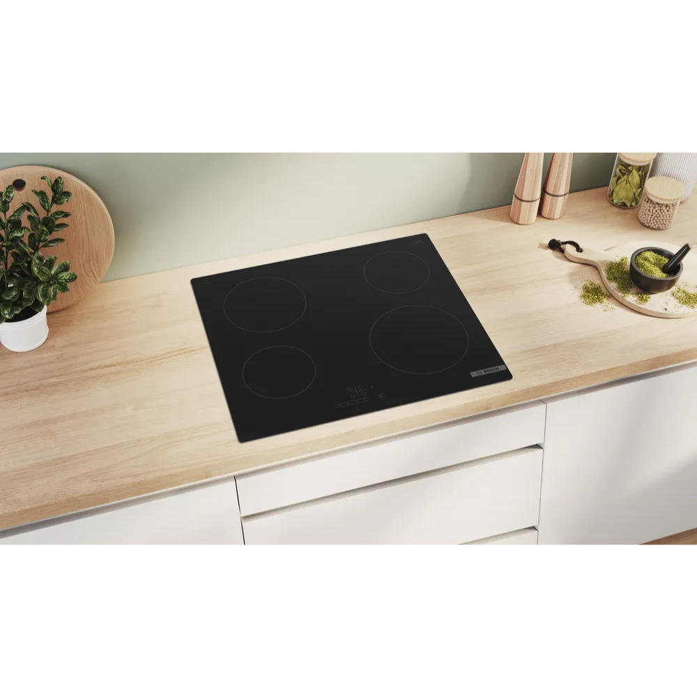 כיריים קרמיות – 4 מוקדי בישול Bosch מדגם Serie 4 PKE611BB2Y - יבואן רשמי