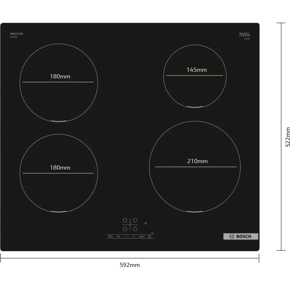 כיריים אינדוקציה BOSCH בוש PIE611BB5E - יבואן רשמי