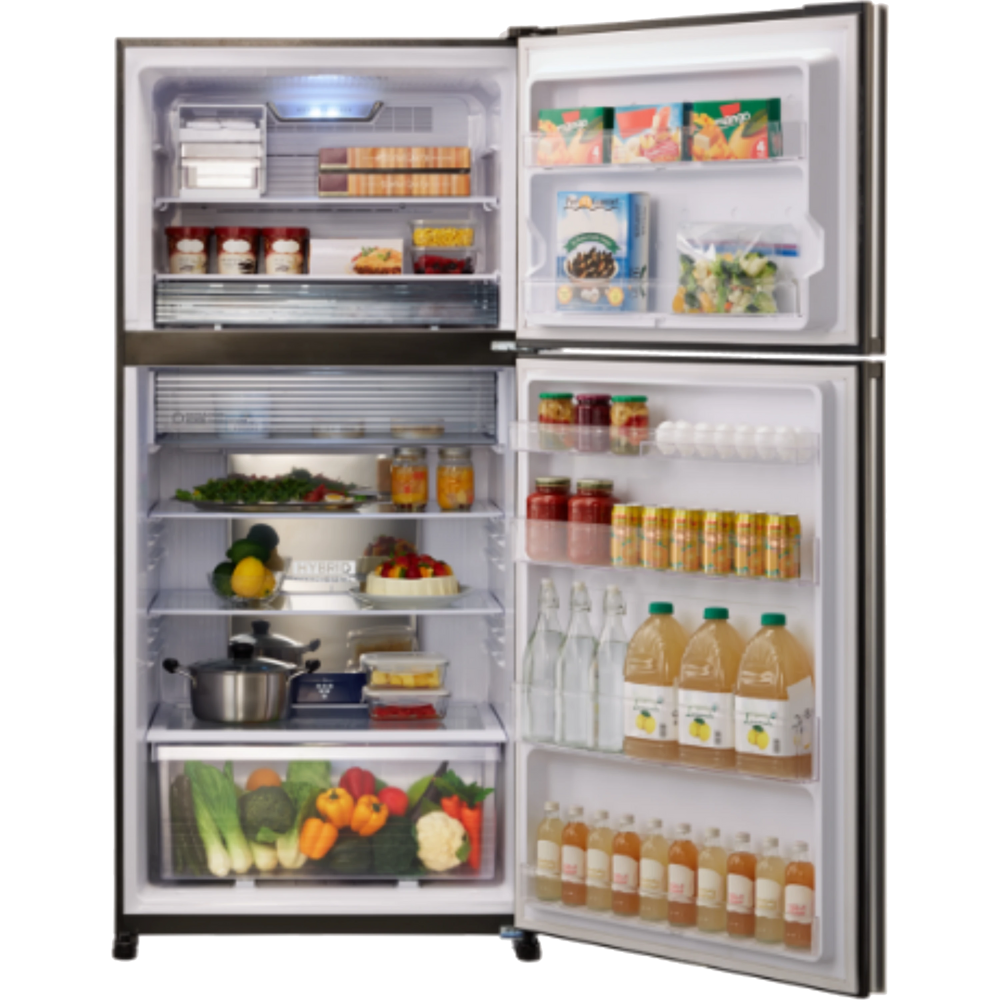 מקרר מקפיא עליון 556 ליטר נטו Sharp SJ-3655-BS עם התקן שבת מובנה - גימור נירוסטה בהירה - יבואן רשמי