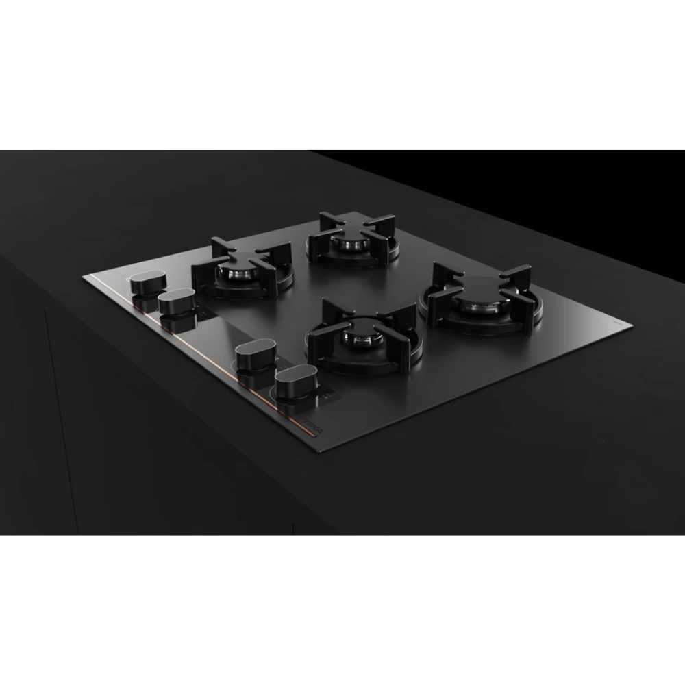 כיריים גז 4 להבות זכוכית שחורה TEKA GBC-64 G1 - יבואן רשמי