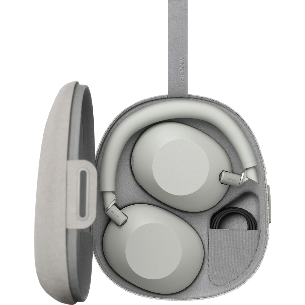 אוזניות קשת אלחוטיות Sony WH-1000XM6 - צבע כסוף פלטינה שנתיים אחריות ע"י - יבואן הרשמי
