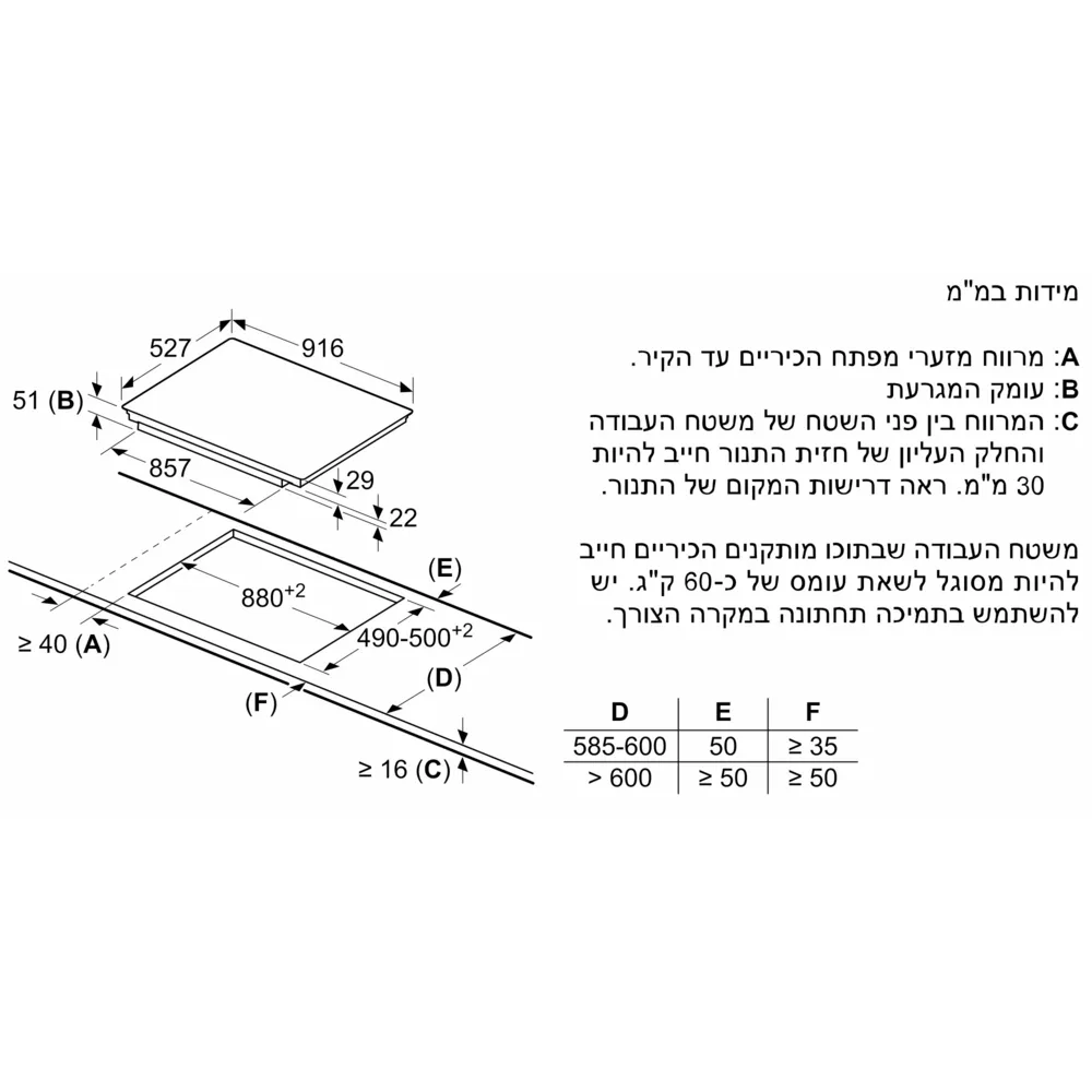 כיריים אינדוקציה ברוחב 90 ס"מ דגם BOSCH PIV975DC1E בוש - יבואן רשמי