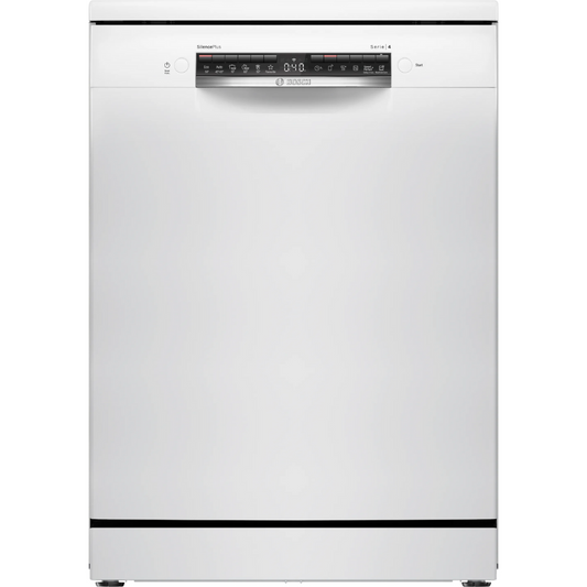 מדיח כלים עומד רחב 60 ס''מ Bosch Series 4 SMS4ECW28E - צבע לבן - תוצרת גרמניה - אחריות יבואן רשמי BSH