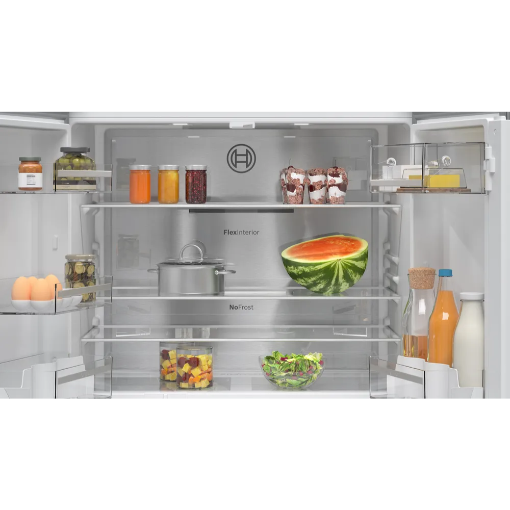 מקרר 4 דלתות 605 ליטר דגם BOSCH KFN96AXEA בוש נירוסטה שחורה - יבואן רשמי