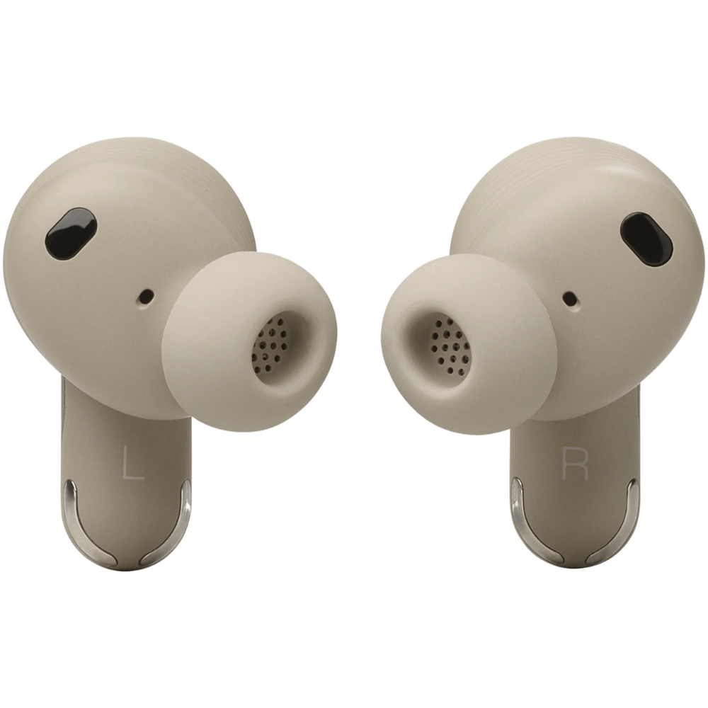 אוזניות אלחוטיות עם כיסוי חכם ומשתיק רעשים JBL Tour Pro 3 TWS - צבע בז שנה אחריות ע"י - יבואן הרשמי