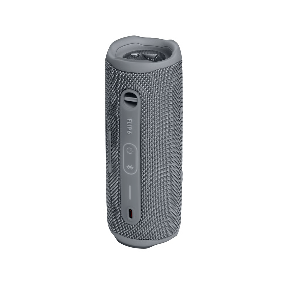 רמקול נייד אלחוטי JBL Flip 6 - צבע אפור שנה אחריות ע"י - יבואן הרשמי