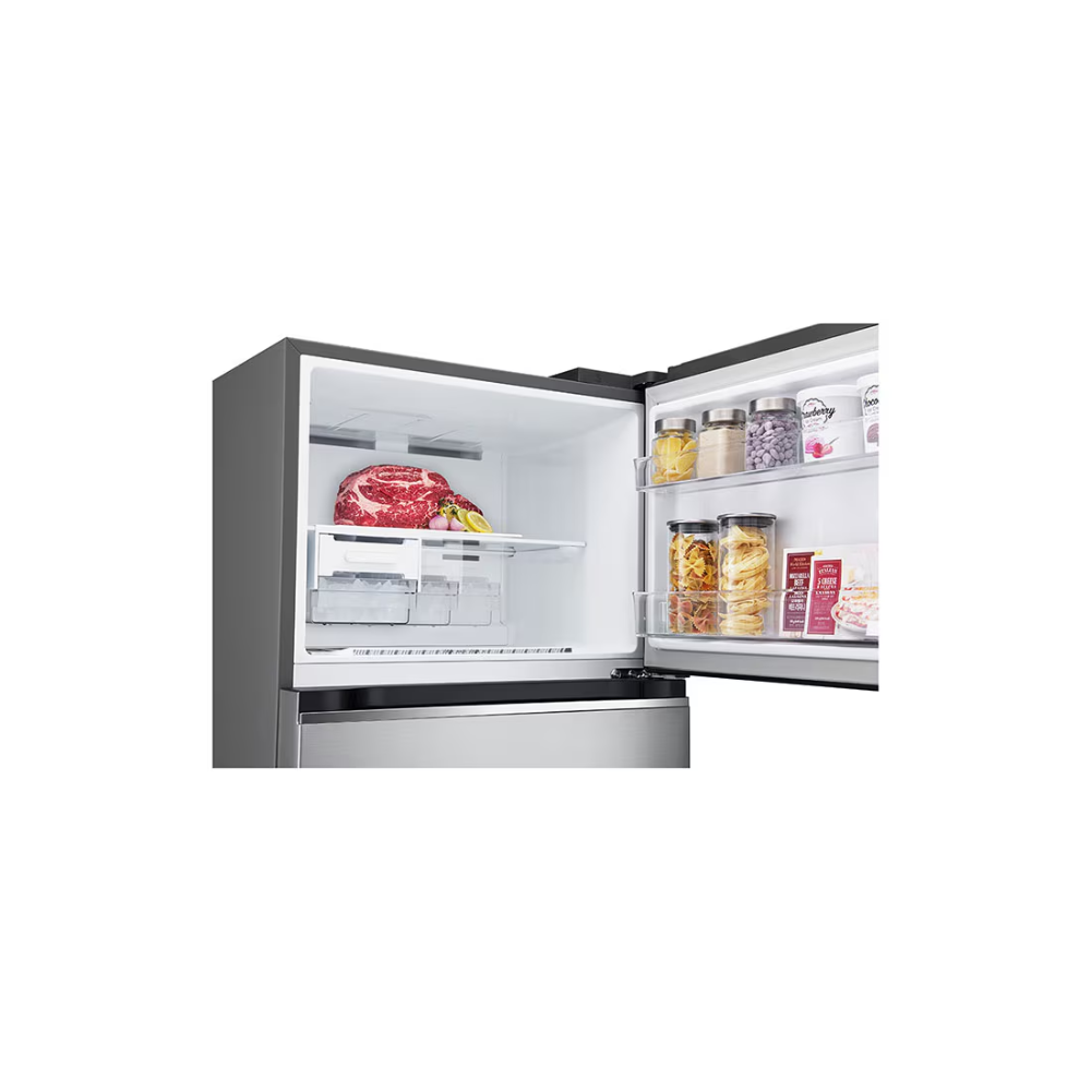 מקרר 2 דלתות מקפיא עליון 395 ליטר LG GR-B445XE No Frost - צבע נירוסטה מוברשת - יבואן רשמי