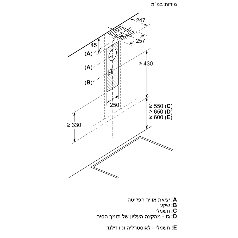 קולט אדים 90 ס"מ BOSCH דגם Serie 4 DWB96FM50 - יבואן רשמי