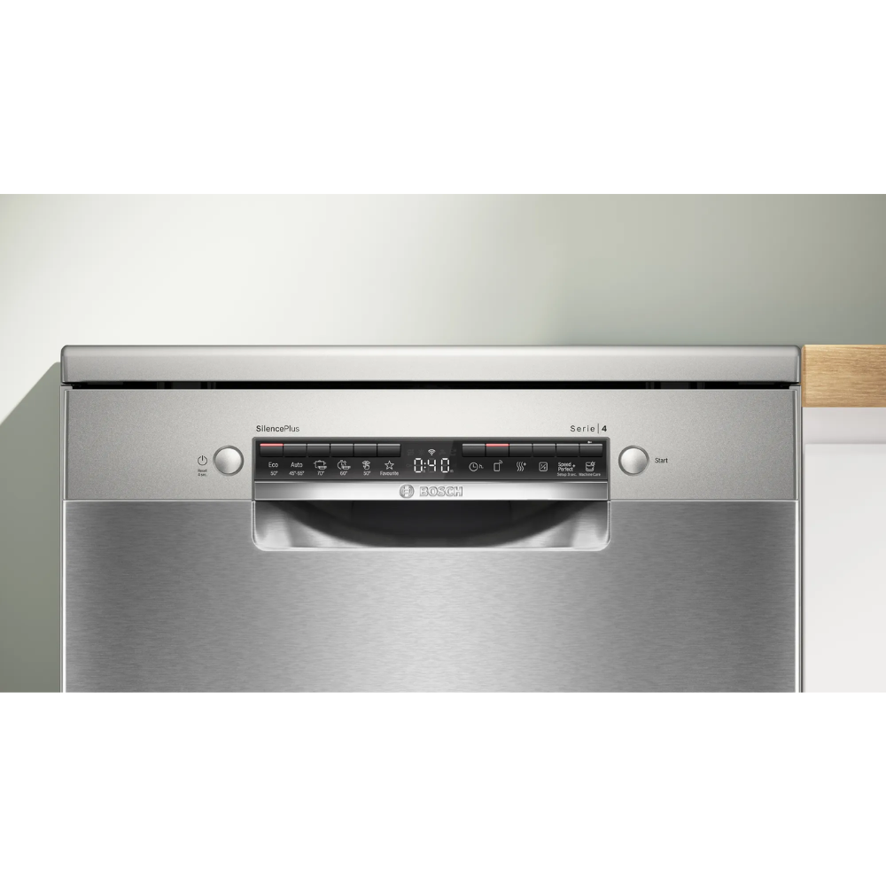 מדיח כלים עומד רחב 60 ס''מ Bosch Serie 4 SMS4ECI28E - נירוסטה - תוצרת גרמניה - אחריות יבואן רשמי BSH