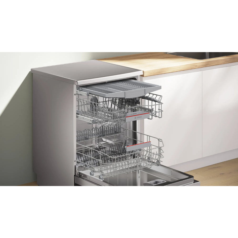 מדיח כלים עומד רחב 60 ס''מ Bosch Serie 4 SMS4ECI28E - נירוסטה - תוצרת גרמניה - אחריות יבואן רשמי BSH