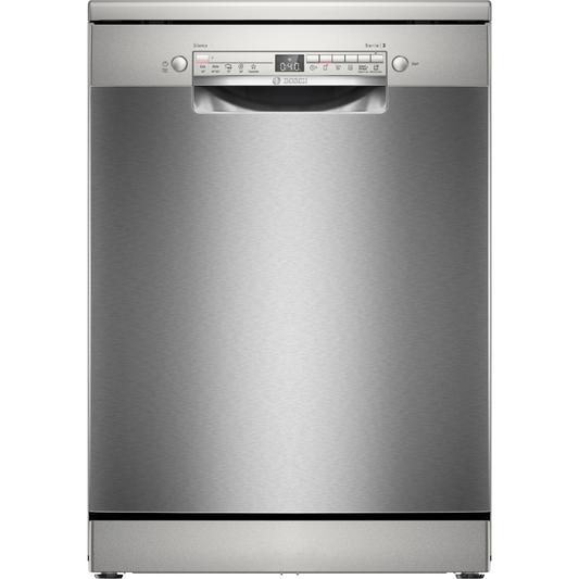 מדיח כלים רחב עומד Bosch Serie 2 SMS2HVI02E - דמוי נירוסטה - תוצרת פולין - אחריות יבואן רשמי