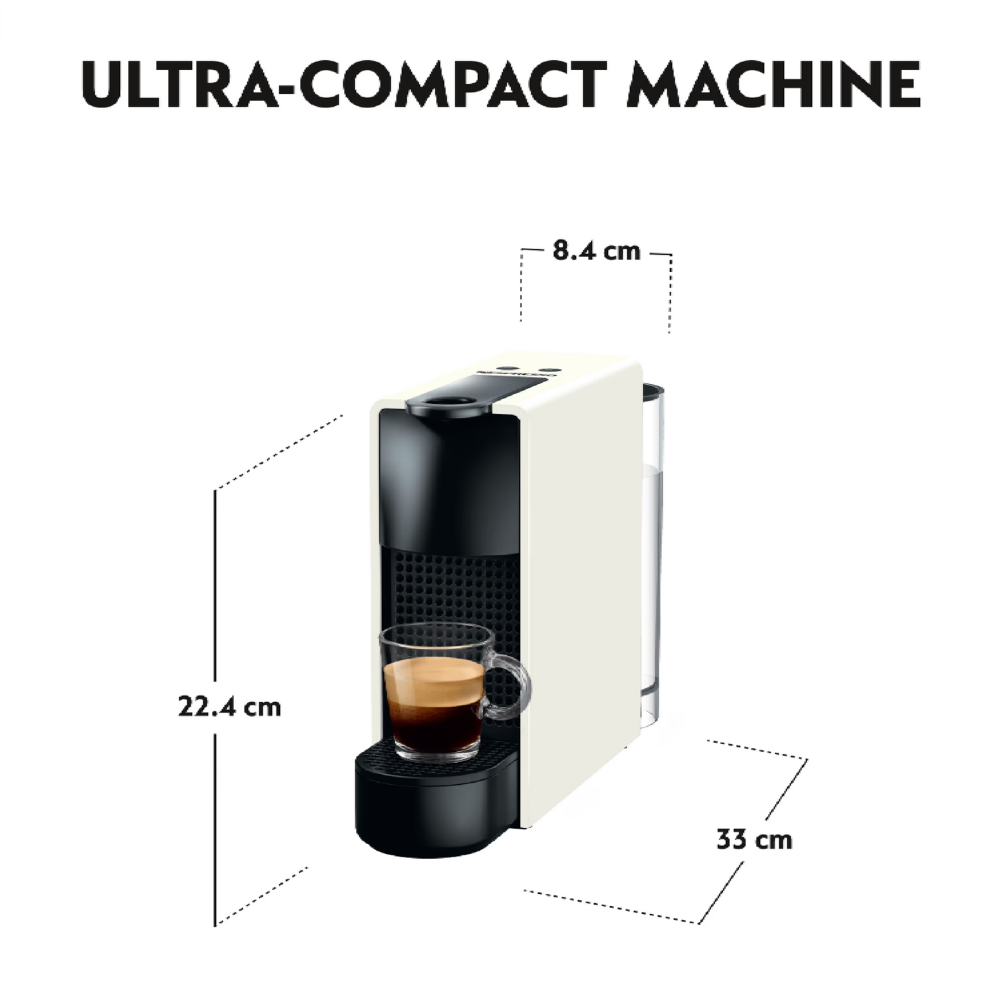 מכונת קפה Nespresso A3NC30-IL-WH-NE כולל מקציף - צבע לבן שנה אחריות ע"י היבואן הרשמי