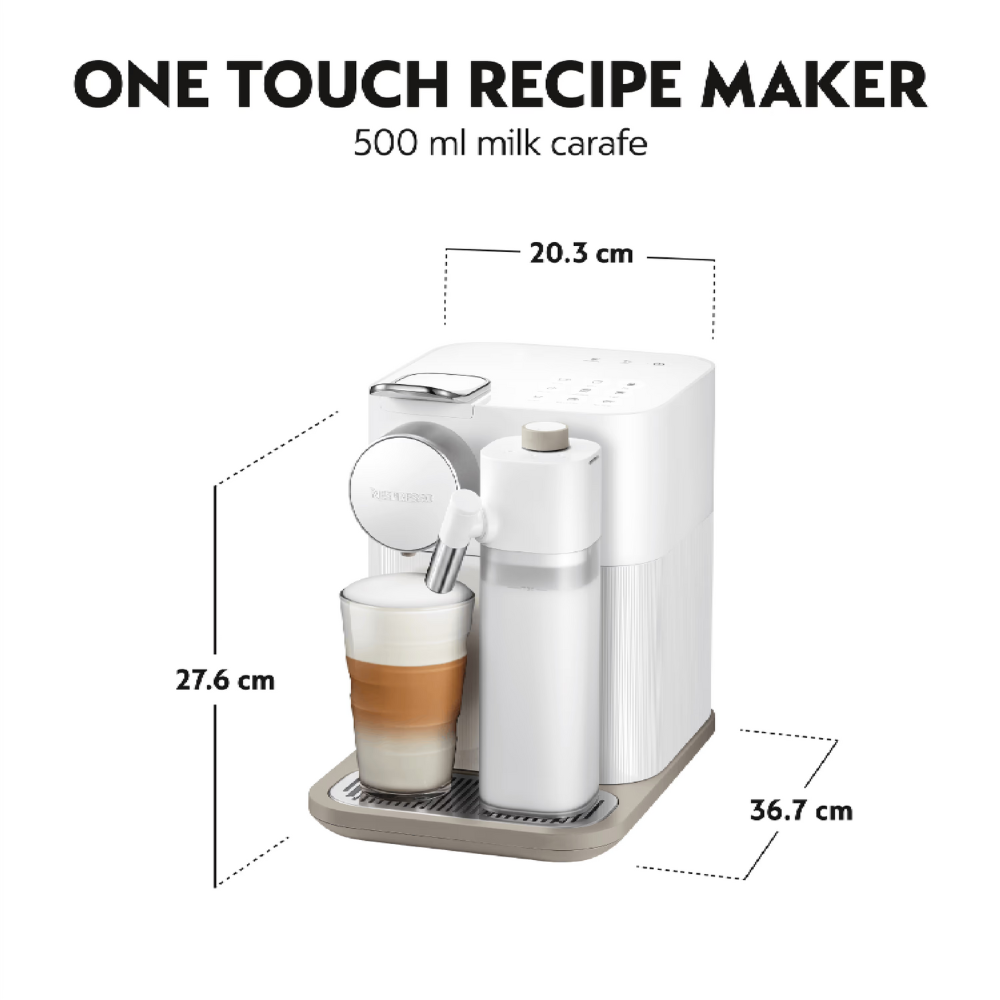 מכונת קפה נספרסו Nespresso Gran lattissima 2.0 F541 לבן - אחריות ע"י היבואן הרשמי