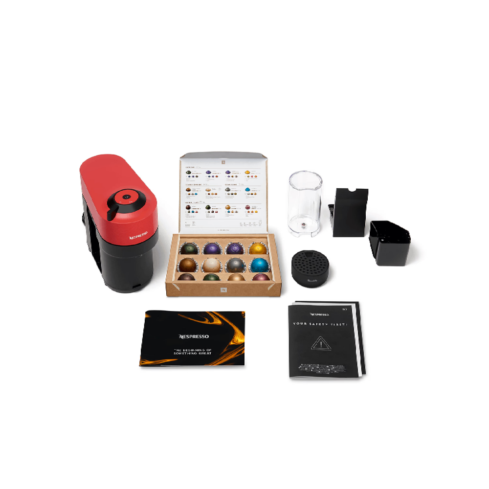 מכונת קפה Nespresso Vertuo Pop GCV2-IL-RE-NE - צבע אדום אחריות יבואן הרשמי